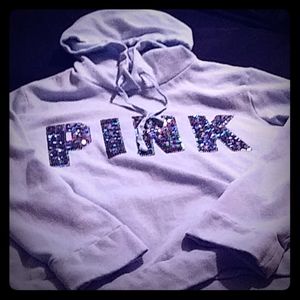 VS crop sweater baby blue with logo